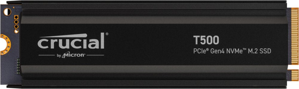 Crucial T500 | 1TB NVMe SSD | M.2 Gen4 | 7.300MB/s Lezen | 6.800MB/s Schrijven | Heatsink - Matmuis - Matmuis